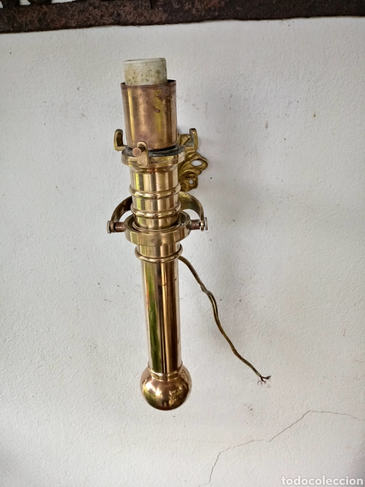 Antig&uuml;edades: Antiguo aplique de barco basculante de bronce - Foto 4