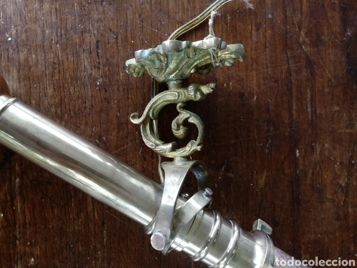 Antig&uuml;edades: Antiguo aplique de barco basculante de bronce - Foto 7