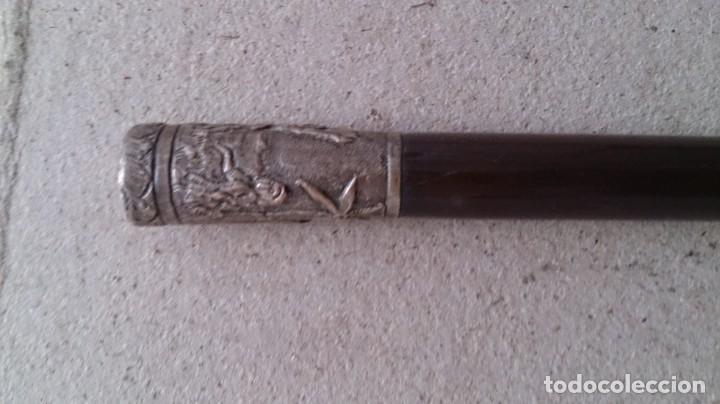 Antig&uuml;edades: BASTON DE MANDO DE PLATA 925. 85 CTMS - Foto 5