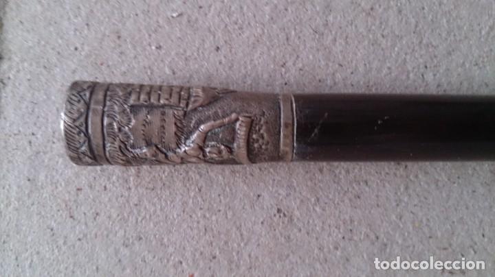 Antig&uuml;edades: BASTON DE MANDO DE PLATA 925. 85 CTMS - Foto 6