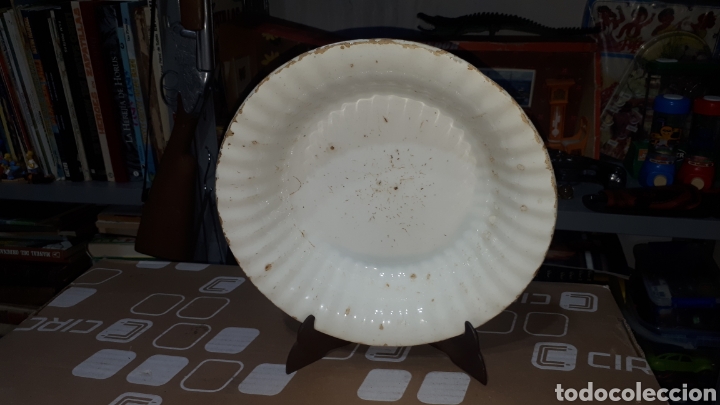 Antig&uuml;edades: Antiguo lebrillo o plato hondo con sello posterior finales siglo XIX