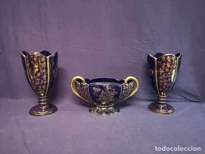 Antig&uuml;edades: CONJUNTO EN PORCELANA AZUL COBALTO - Foto 1