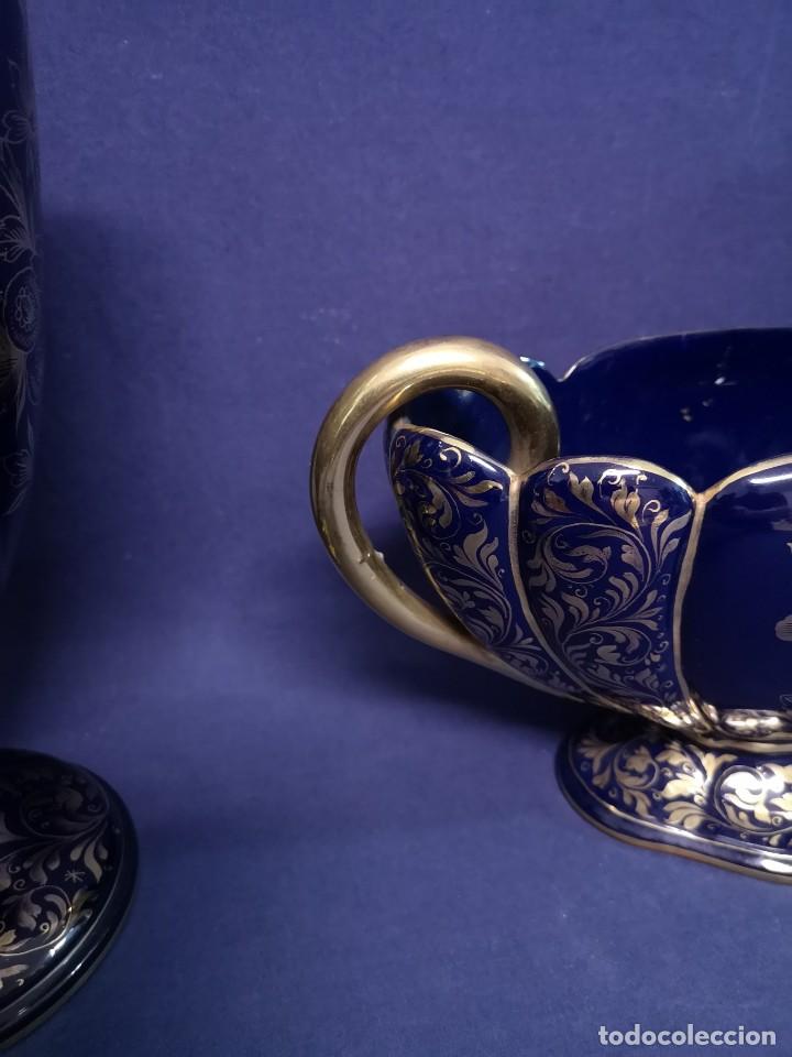 Antig&uuml;edades: CONJUNTO EN PORCELANA AZUL COBALTO - Foto 5