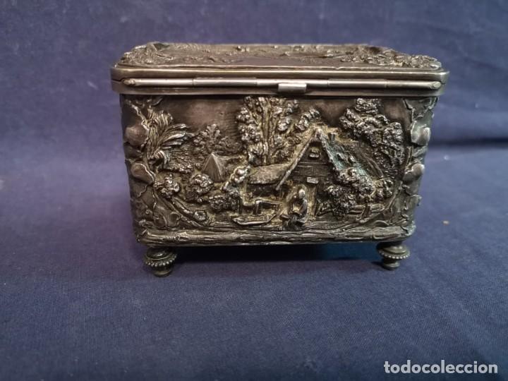 Antig&uuml;edades: CAJA FRANCESA PLATEADA - Foto 4
