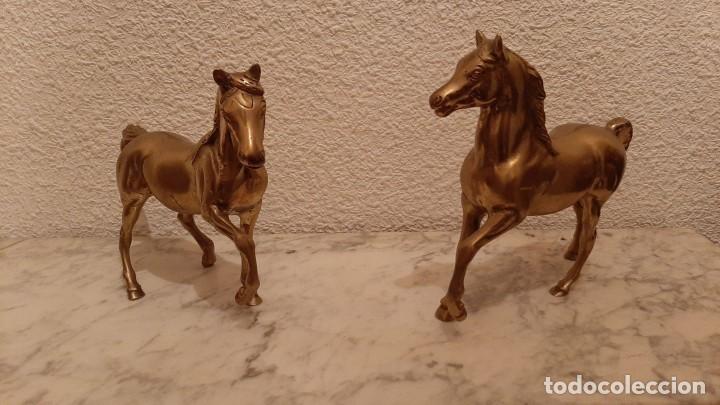 Antig&uuml;edades: Antiguas figuras de Caballos de bronce - Foto 1