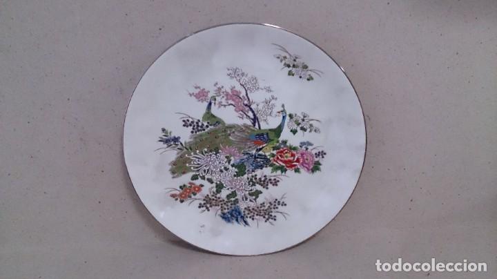 Antig&uuml;edades: BONITO PLATO ORIENTAL DE AVES Y RAMAS - Foto 1