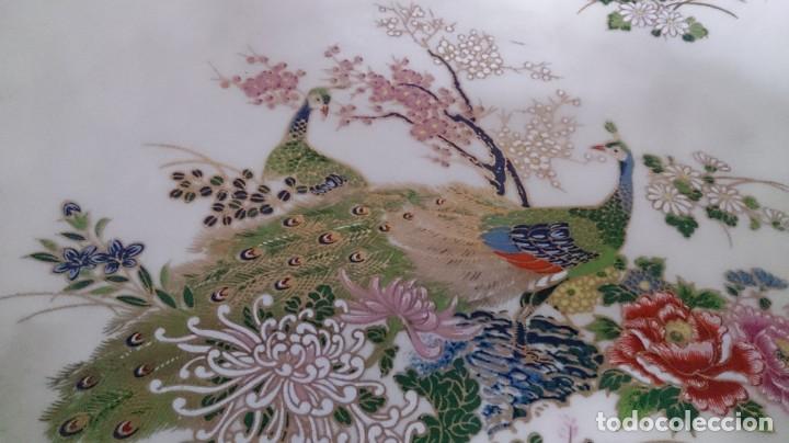 Antig&uuml;edades: BONITO PLATO ORIENTAL DE AVES Y RAMAS - Foto 4