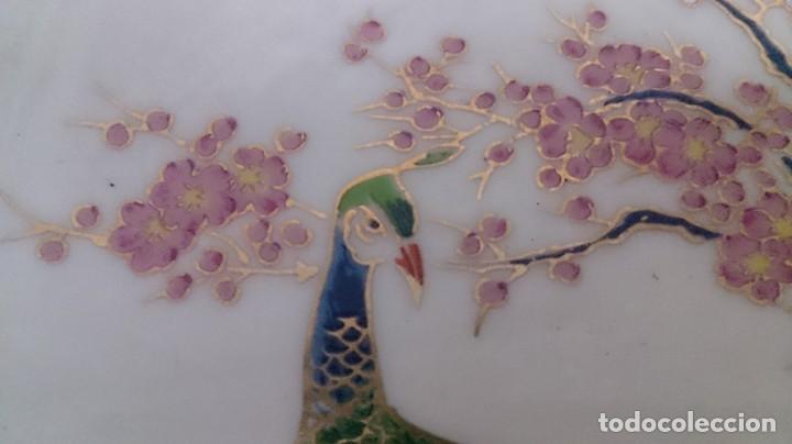 Antig&uuml;edades: BONITO PLATO ORIENTAL DE AVES Y RAMAS - Foto 6