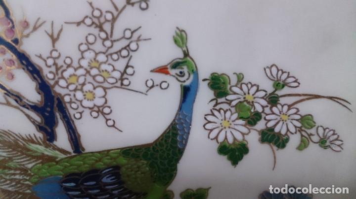 Antig&uuml;edades: BONITO PLATO ORIENTAL DE AVES Y RAMAS - Foto 11