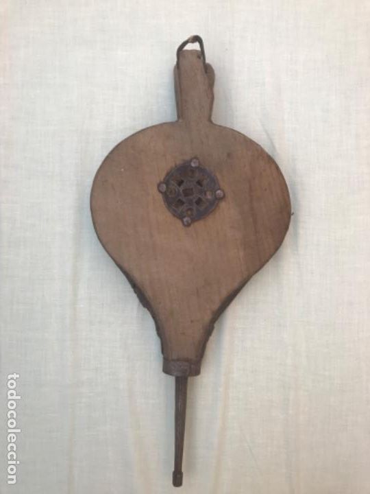 Antig&uuml;edades: Antiguo fuelle de madera y cuero - Foto 1