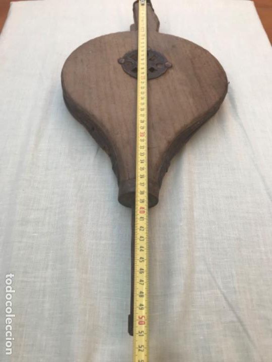 Antig&uuml;edades: Antiguo fuelle de madera y cuero - Foto 3
