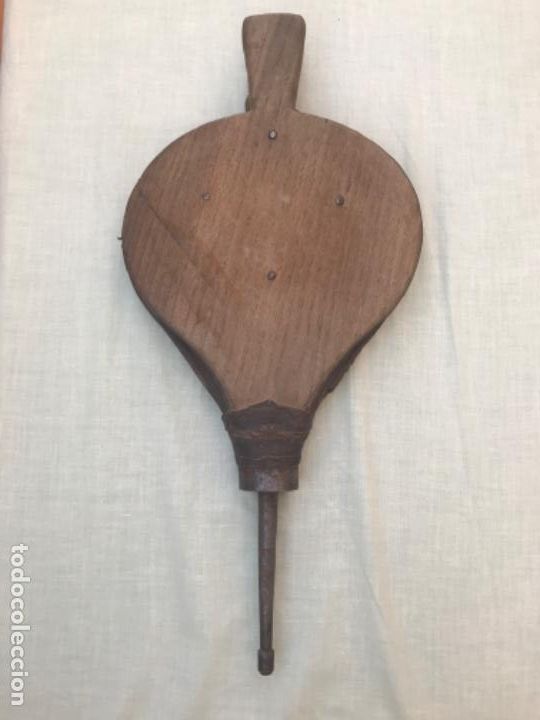 Antig&uuml;edades: Antiguo fuelle de madera y cuero - Foto 7