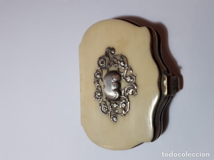 Antig&uuml;edades: Antiguo bolsito plata y marfil - Foto 3