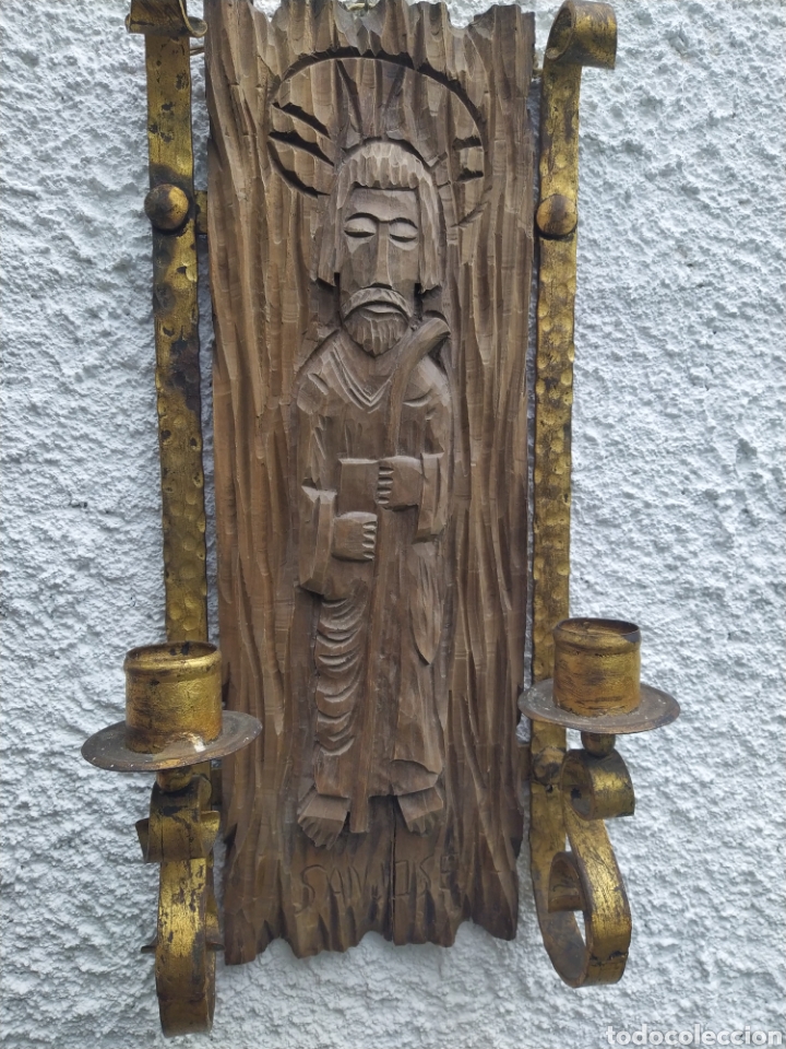 Antig&uuml;edades: San Jos&eacute; retablo tallado - Foto 2