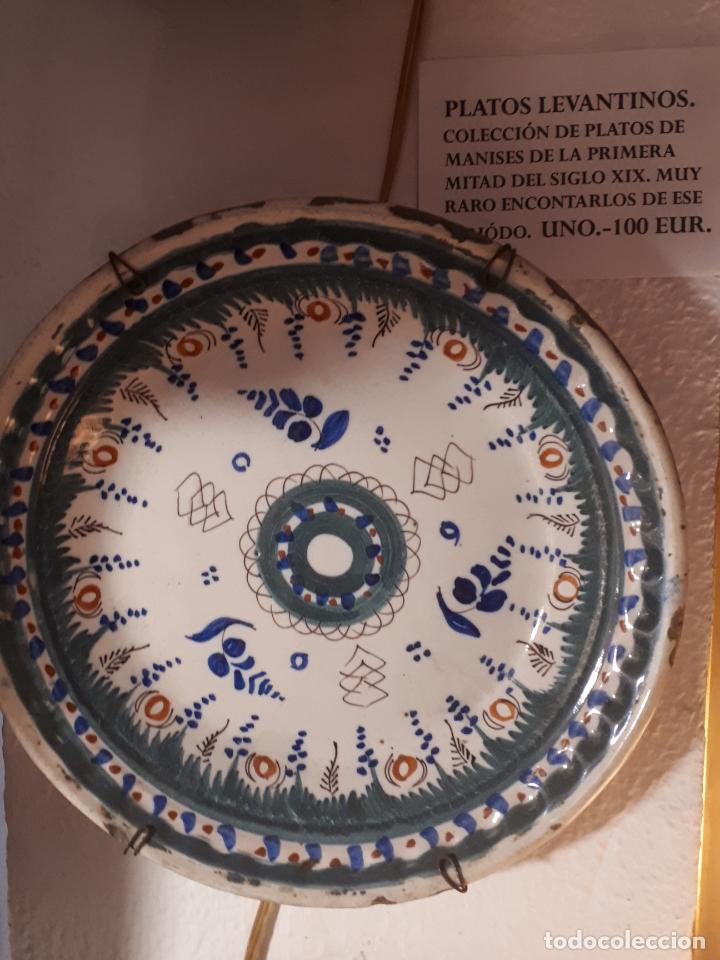 Antig&uuml;edades: PLATO DE MANISES. SIGLO XIX. - Foto 1