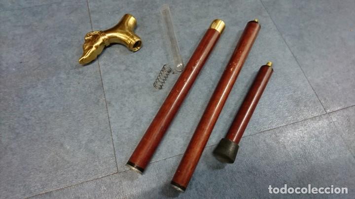 Antig&uuml;edades: BAST&Oacute;N CON CABEZA DE BRONCE, DESMONTABLE - Foto 1