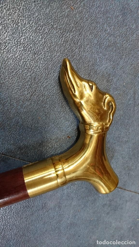 Antig&uuml;edades: BAST&Oacute;N CON CABEZA DE BRONCE, DESMONTABLE - Foto 3