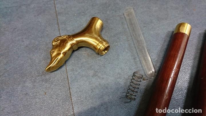 Antig&uuml;edades: BAST&Oacute;N CON CABEZA DE BRONCE, DESMONTABLE - Foto 4