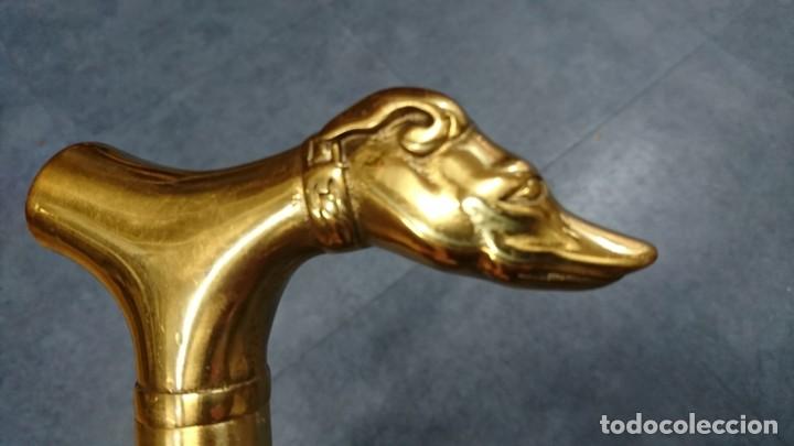 Antig&uuml;edades: BAST&Oacute;N CON CABEZA DE BRONCE, DESMONTABLE - Foto 5