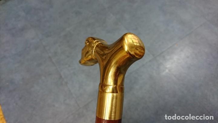 Antig&uuml;edades: BAST&Oacute;N CON CABEZA DE BRONCE, DESMONTABLE - Foto 7