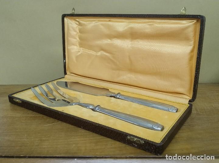 Antig&uuml;edades: ANTIGUOS CUBIERTOS PARA SERVIR PESCADO - Foto 1