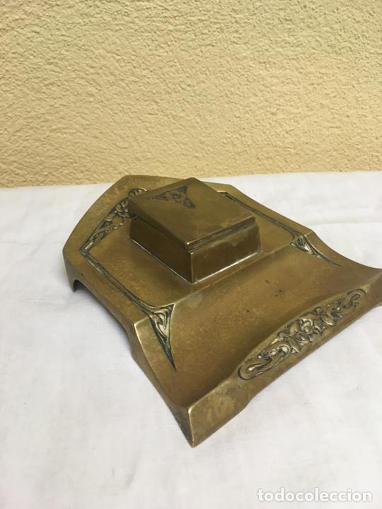 Antig&uuml;edades: Tintero modernista bronce c. 1900 - Foto 2