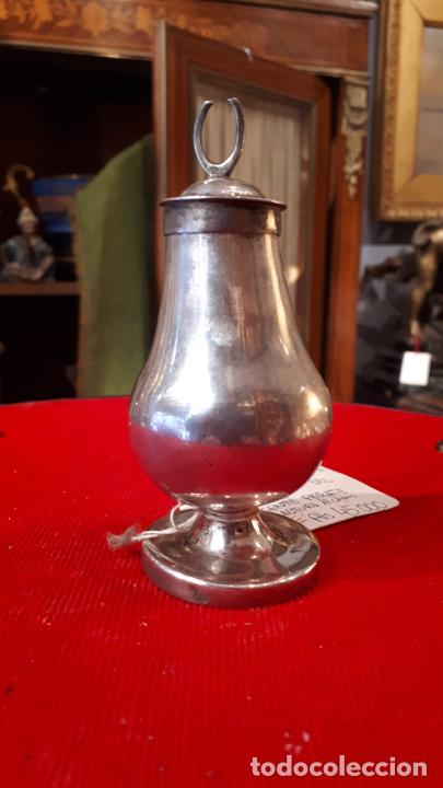 Antig&uuml;edades: CRISMERA DE PLATA. SIGLO XIX. - Foto 3