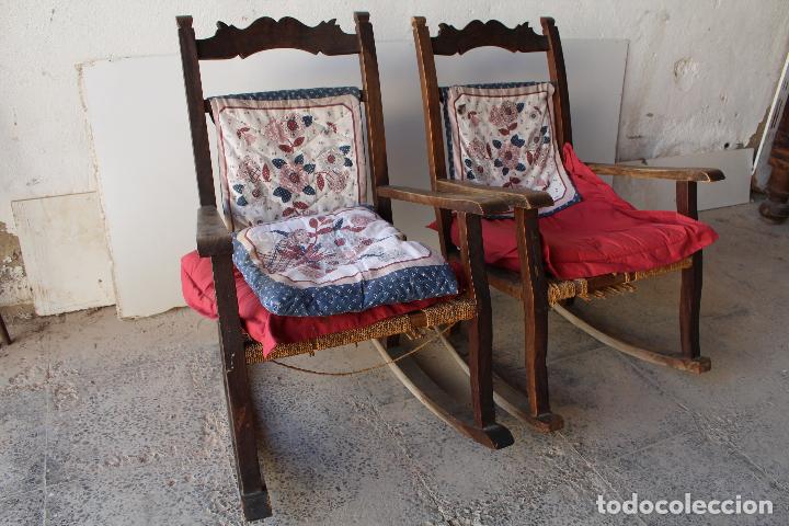 Antig&uuml;edades: pareja de mecedoras de morera - Foto 18