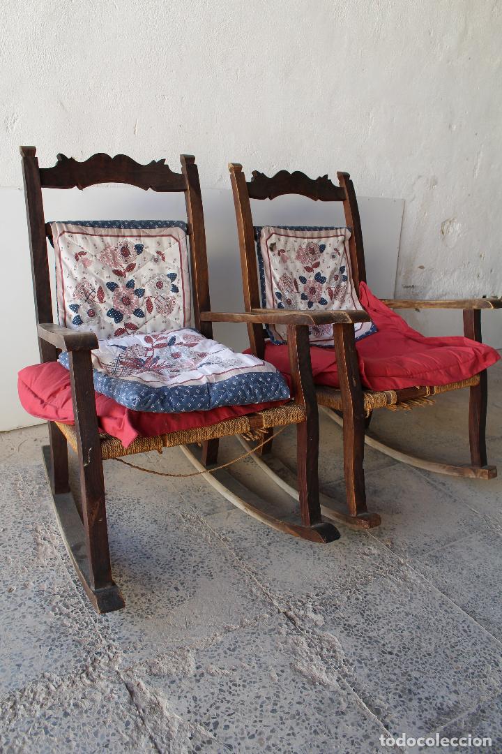 Antig&uuml;edades: pareja de mecedoras de morera - Foto 20