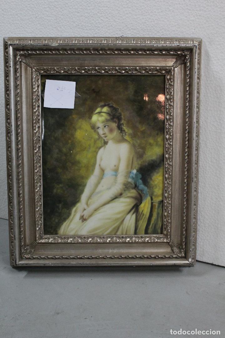 Antig&uuml;edades: cuadro de porcelana francesa - Foto 3