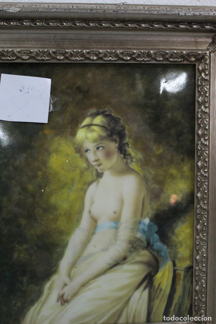 Antig&uuml;edades: cuadro de porcelana francesa - Foto 5
