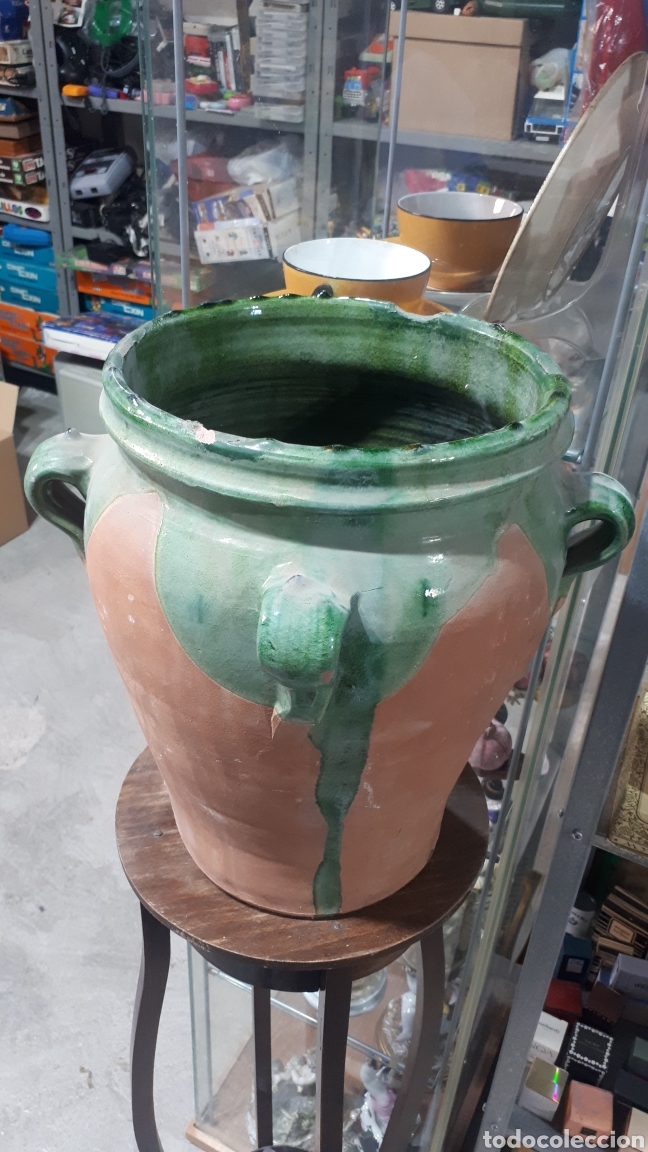 Antig&uuml;edades: Antigua orza vidriada completa - Foto 2