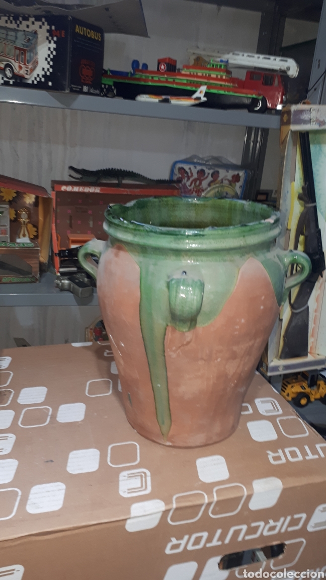 Antig&uuml;edades: Antigua orza vidriada completa - Foto 5