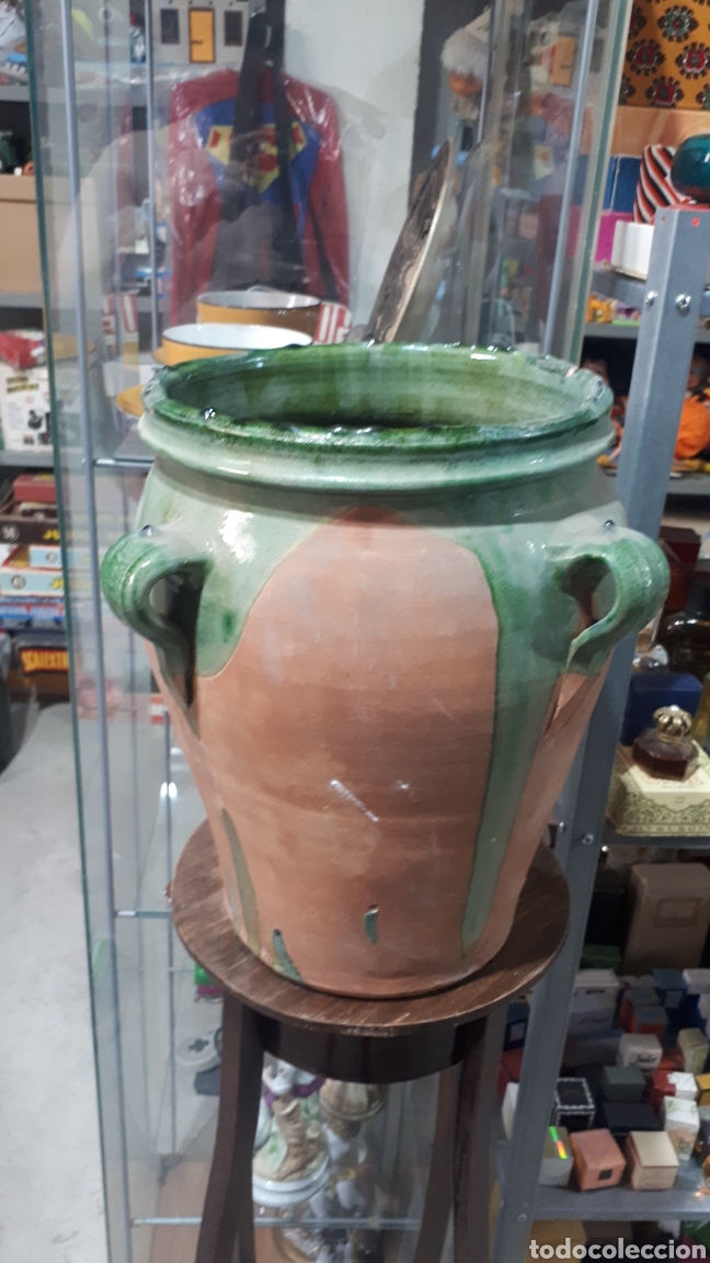 Antig&uuml;edades: Antigua orza vidriada completa - Foto 1