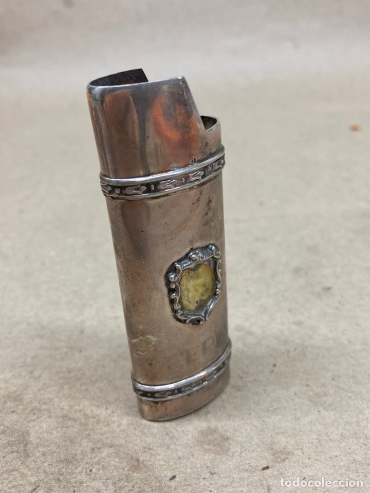 Antig&uuml;edades: Funda de mechero de plata - Foto 2