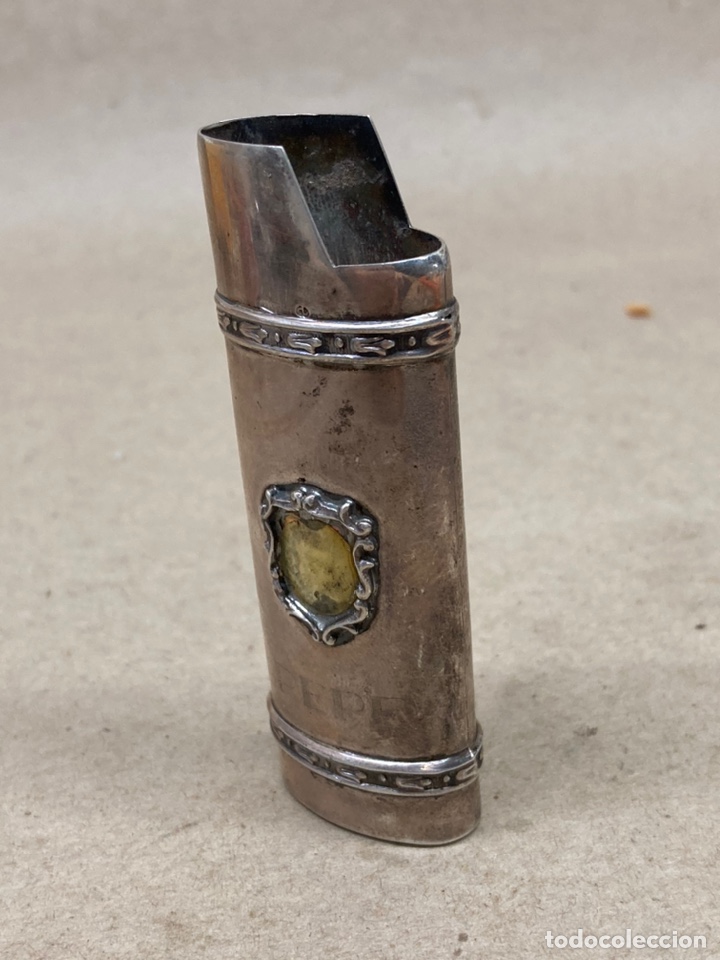 Antig&uuml;edades: Funda de mechero de plata - Foto 1