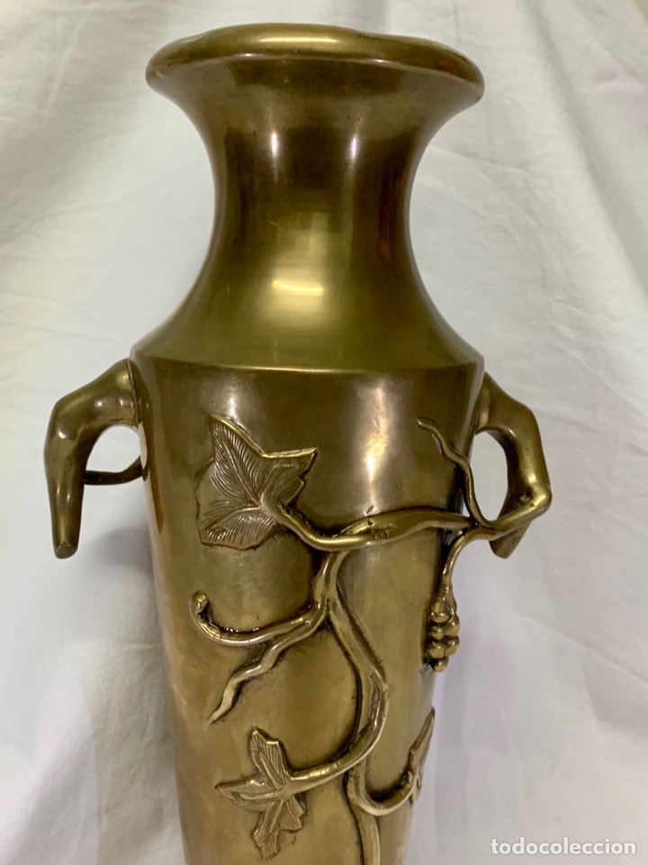 Antig&uuml;edades: GRAN JARRON BRONCE ALTURA 33CM - Foto 5