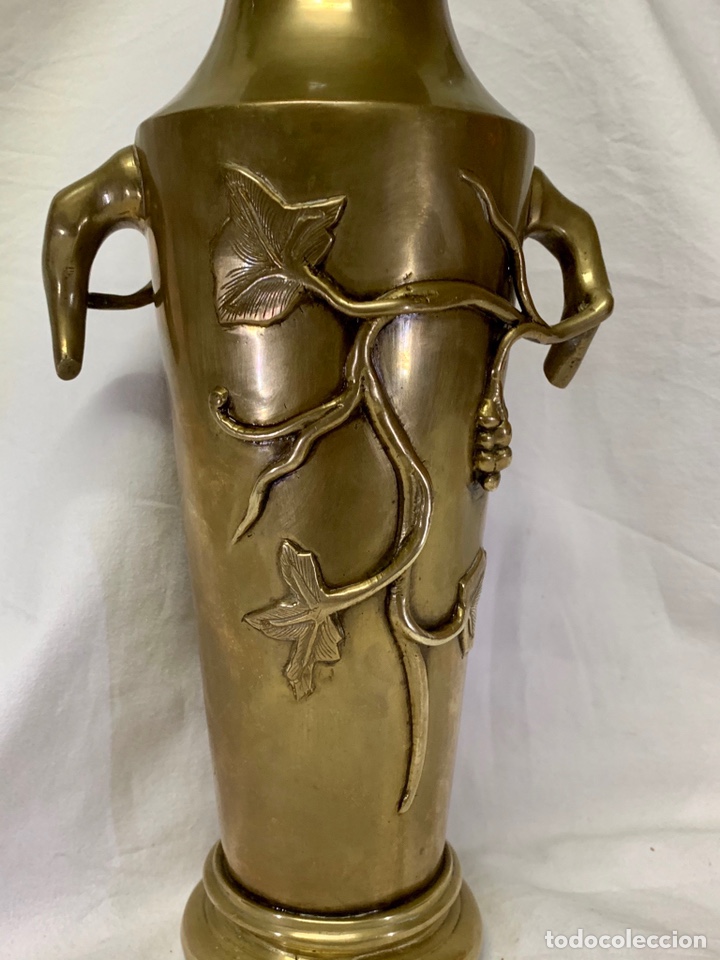 Antig&uuml;edades: GRAN JARRON BRONCE ALTURA 33CM - Foto 6