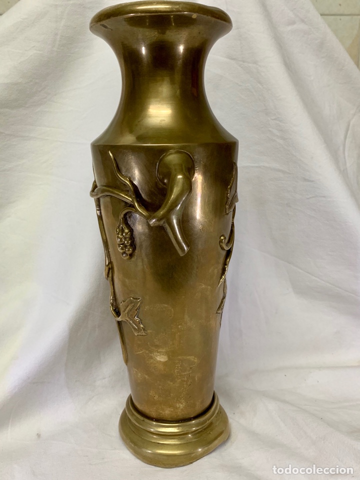 Antig&uuml;edades: GRAN JARRON BRONCE ALTURA 33CM - Foto 8