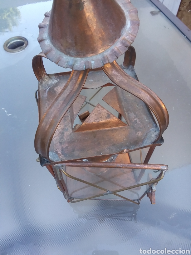 Antig&uuml;edades: Farol de cobre - Foto 3