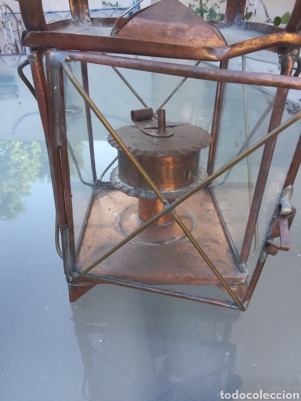 Antig&uuml;edades: Farol de cobre - Foto 4
