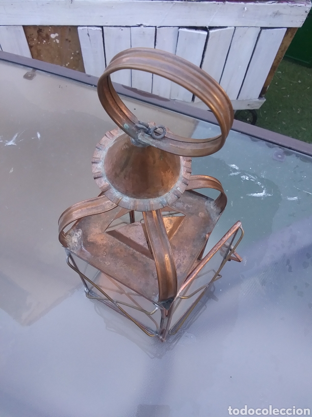 Antig&uuml;edades: Farol de cobre - Foto 5