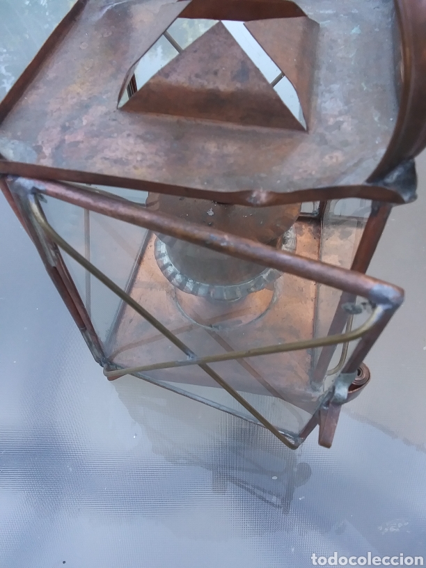 Antig&uuml;edades: Farol de cobre - Foto 6
