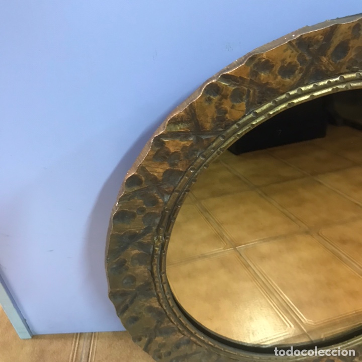 Antig&uuml;edades: ESPEJO REDONDO DE laton 53cm - Foto 3