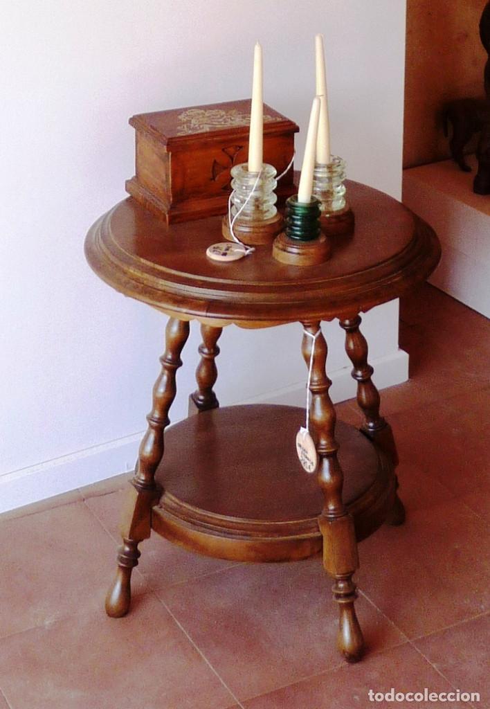 Antig&uuml;edades: Mesa antgua redonda de estilo franc&eacute;s - Foto 1