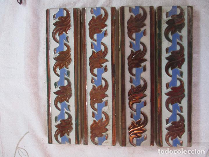 Antig&uuml;edades: Azulejos cenefas Valdillo plata Reflejos - Foto 1
