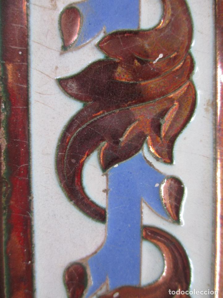 Antig&uuml;edades: Azulejos cenefas Valdillo plata Reflejos - Foto 2