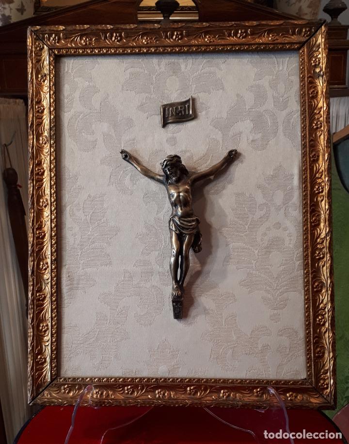 Antig&uuml;edades: CRUCIFICADO DE BRONCE. SIGLO XIX. - Foto 5