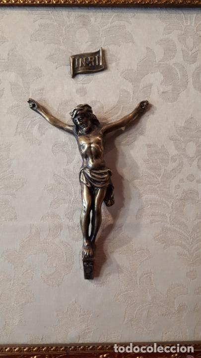 Antig&uuml;edades: CRUCIFICADO DE BRONCE. SIGLO XIX. - Foto 6