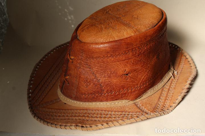 Antig&uuml;edades: sombrero australiano de cuero - Foto 2